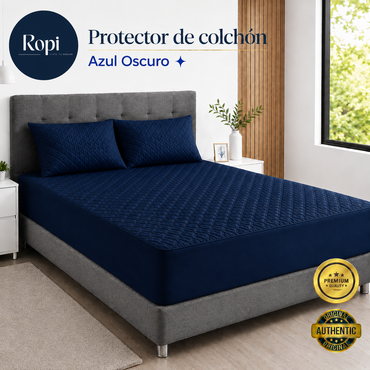 Protector De Colchón Termosellado + Fundas de almohadas