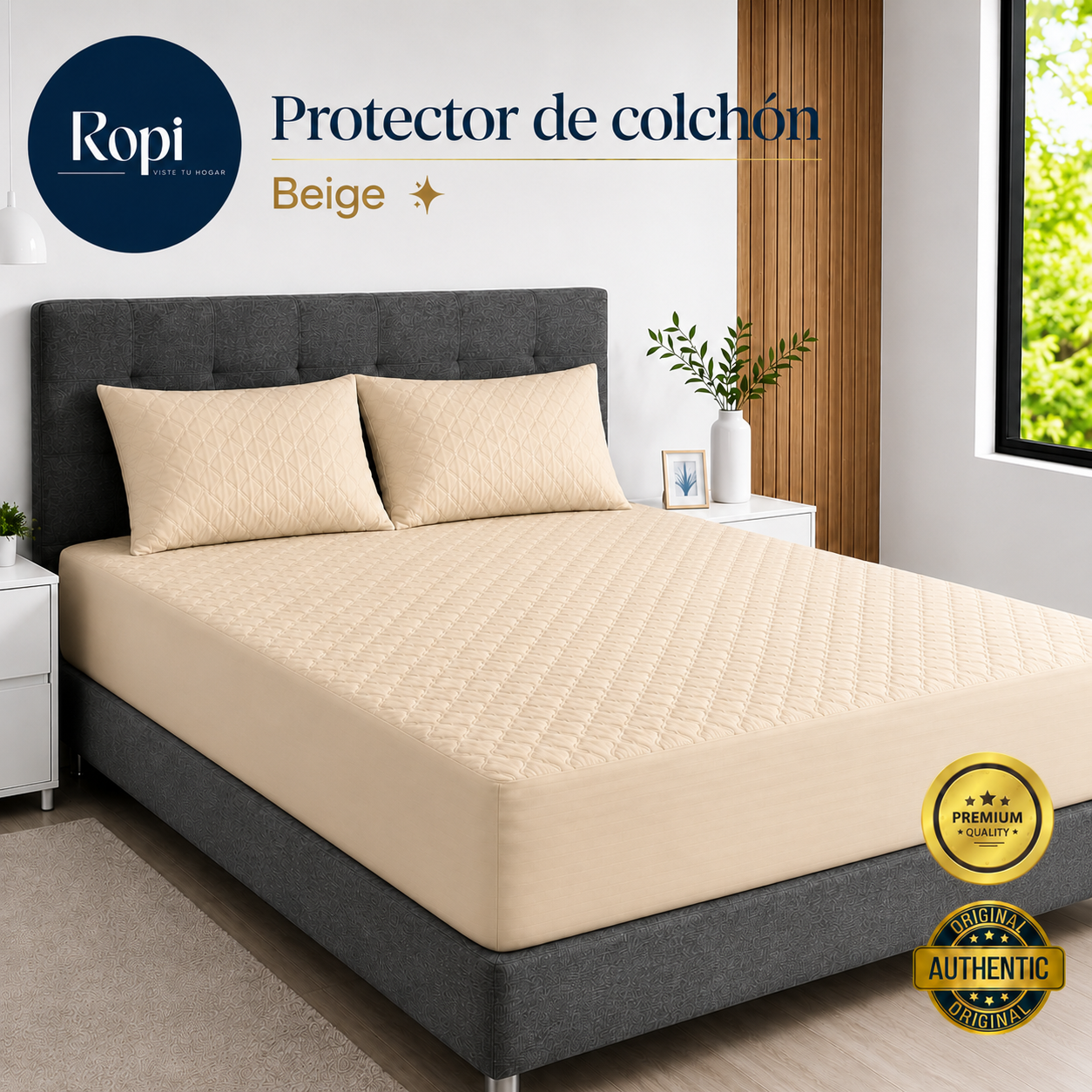 Protector De Colchón Termosellado + Fundas de almohadas
