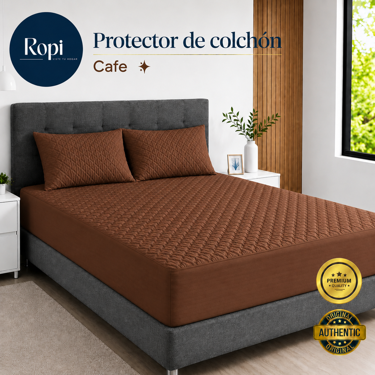 Protector De Colchón Termosellado + Fundas de almohadas