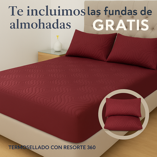 Protector De Colchón Termosellado + Fundas de almohadas