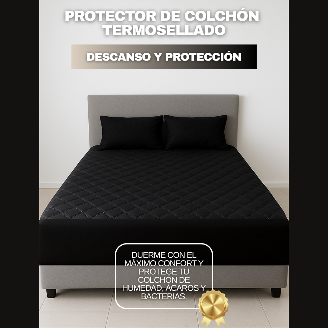 Protector De Colchón Termosellado + Fundas de almohadas