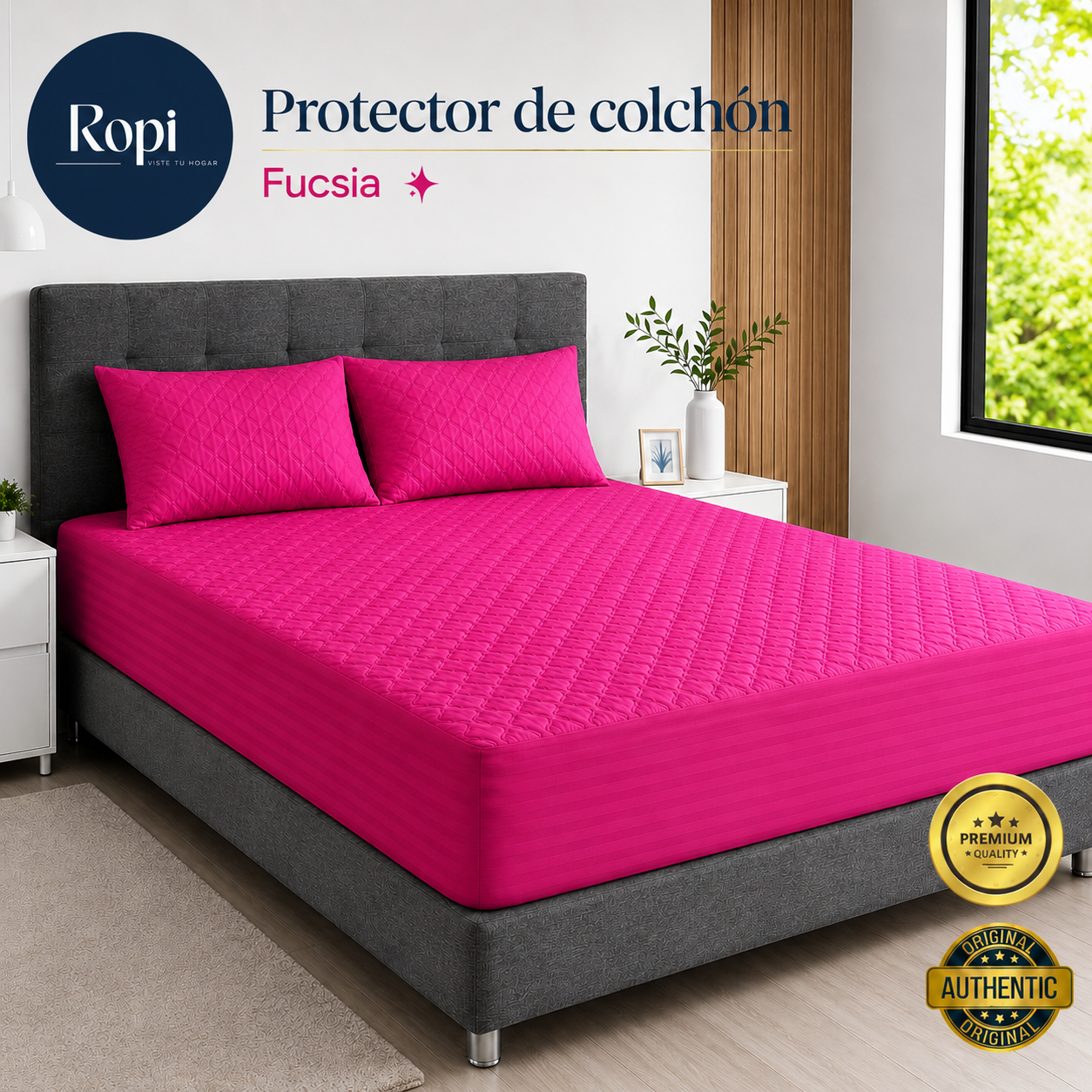 Protector De Colchón Termosellado + Fundas de almohadas