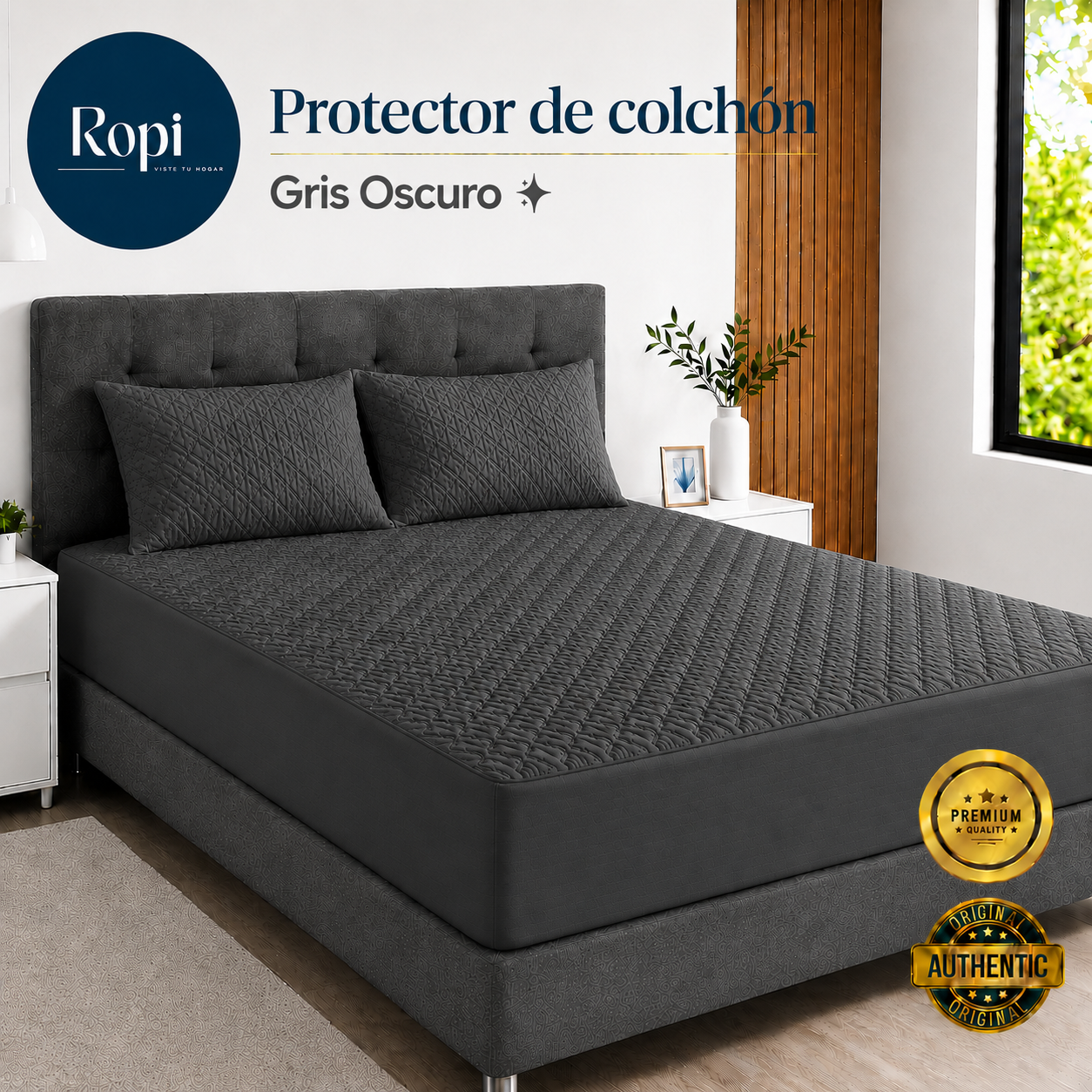 Protector De Colchón Termosellado + Fundas de almohadas