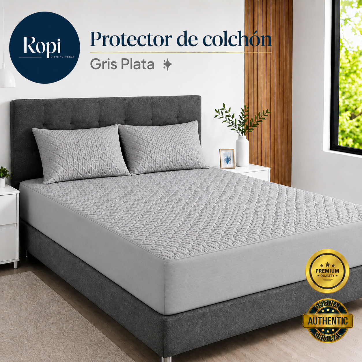 Protector De Colchón Termosellado + Fundas de almohadas