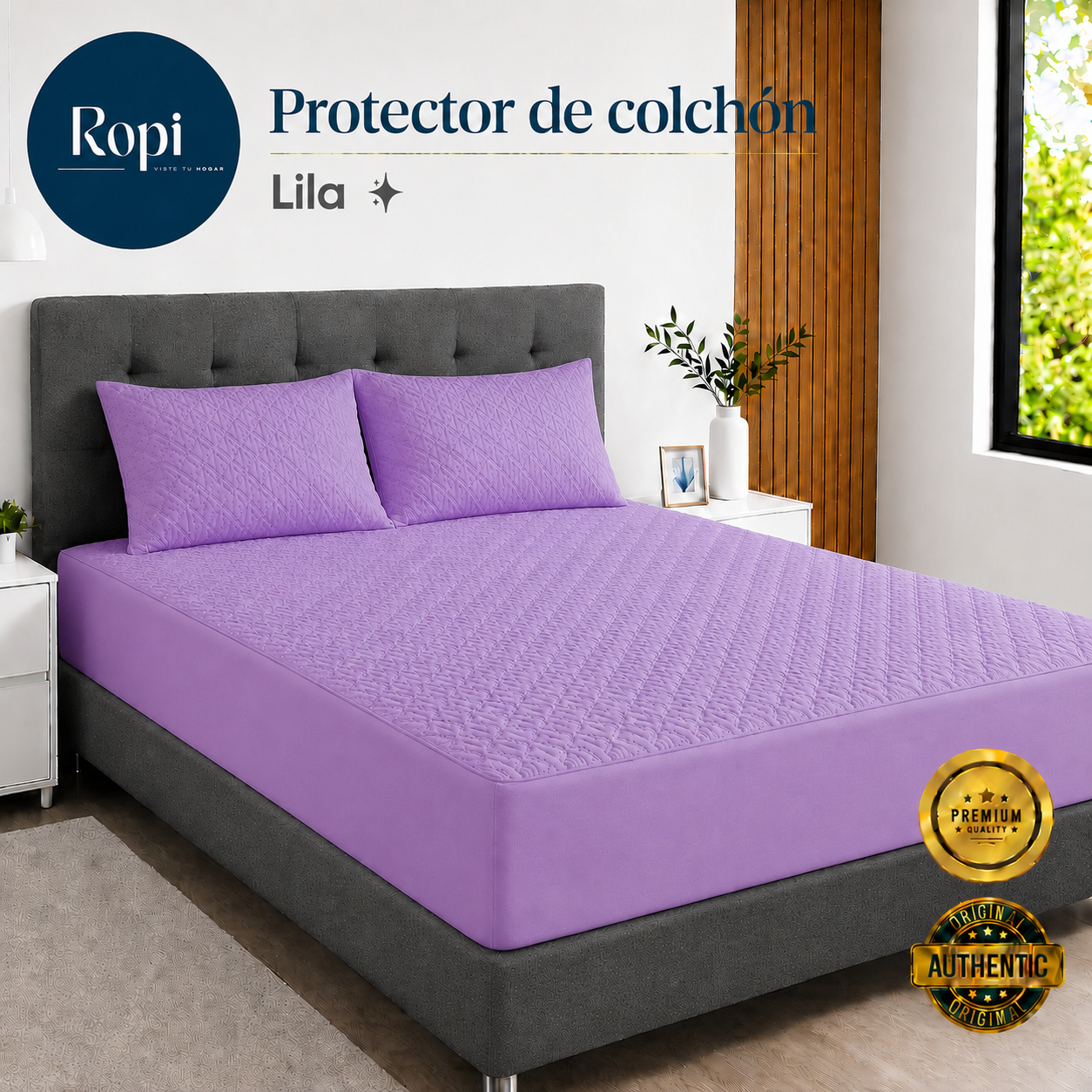 Protector De Colchón Termosellado + Fundas de almohadas