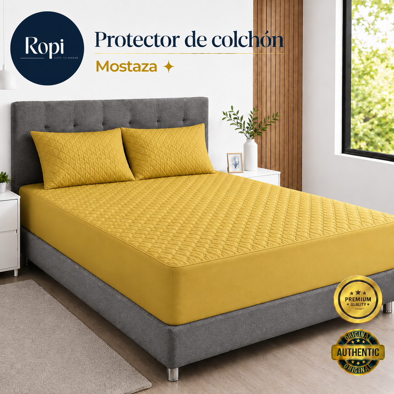 Protector De Colchón Termosellado + Fundas de almohadas