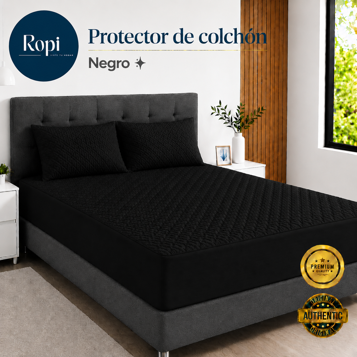 Protector De Colchón Termosellado + Fundas de almohadas