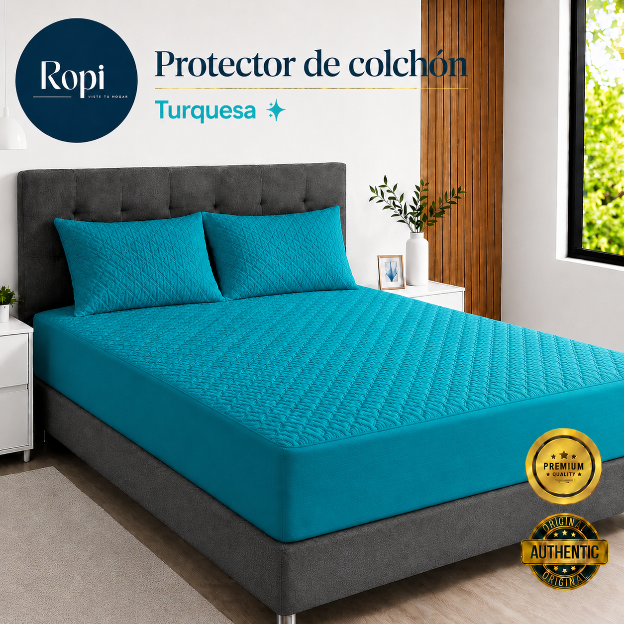 Protector De Colchón Termosellado + Fundas de almohadas