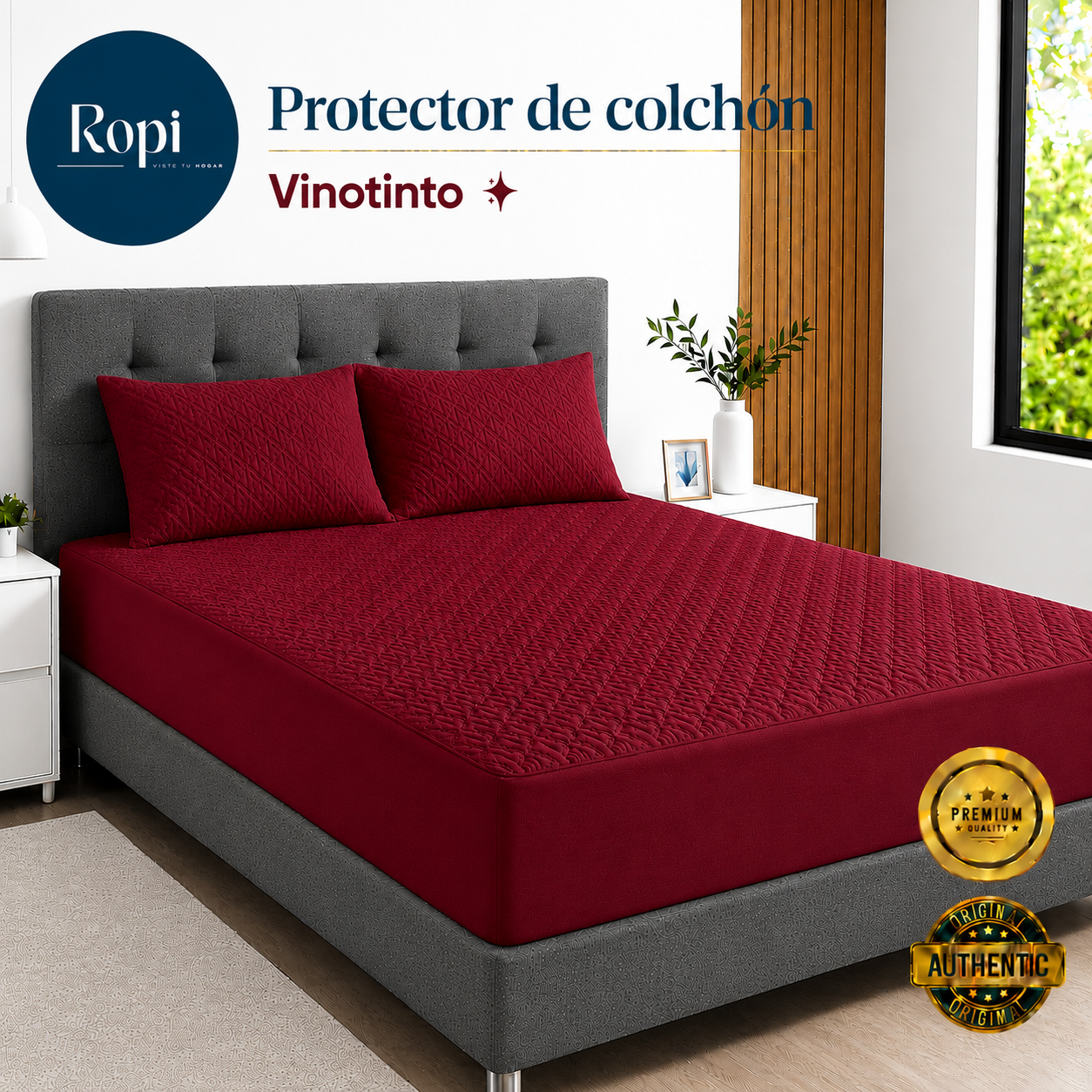 Protector De Colchón Termosellado + Fundas de almohadas