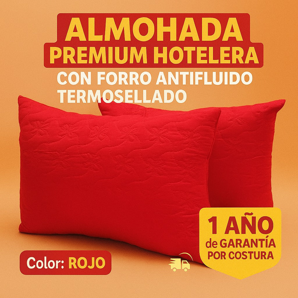 Almohadas Con Relleno Siliconado y Funda protectora Termosellada  68x48cm