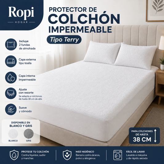 Blindado 100% Impermeable Protector Colchón