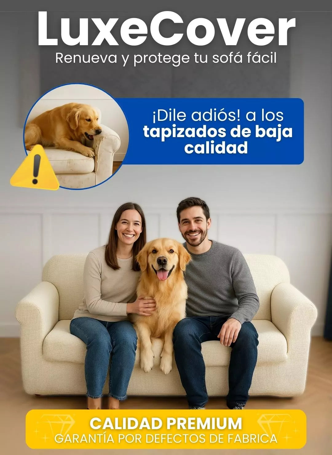 LuxeCover - Funda Protectora de Sofá